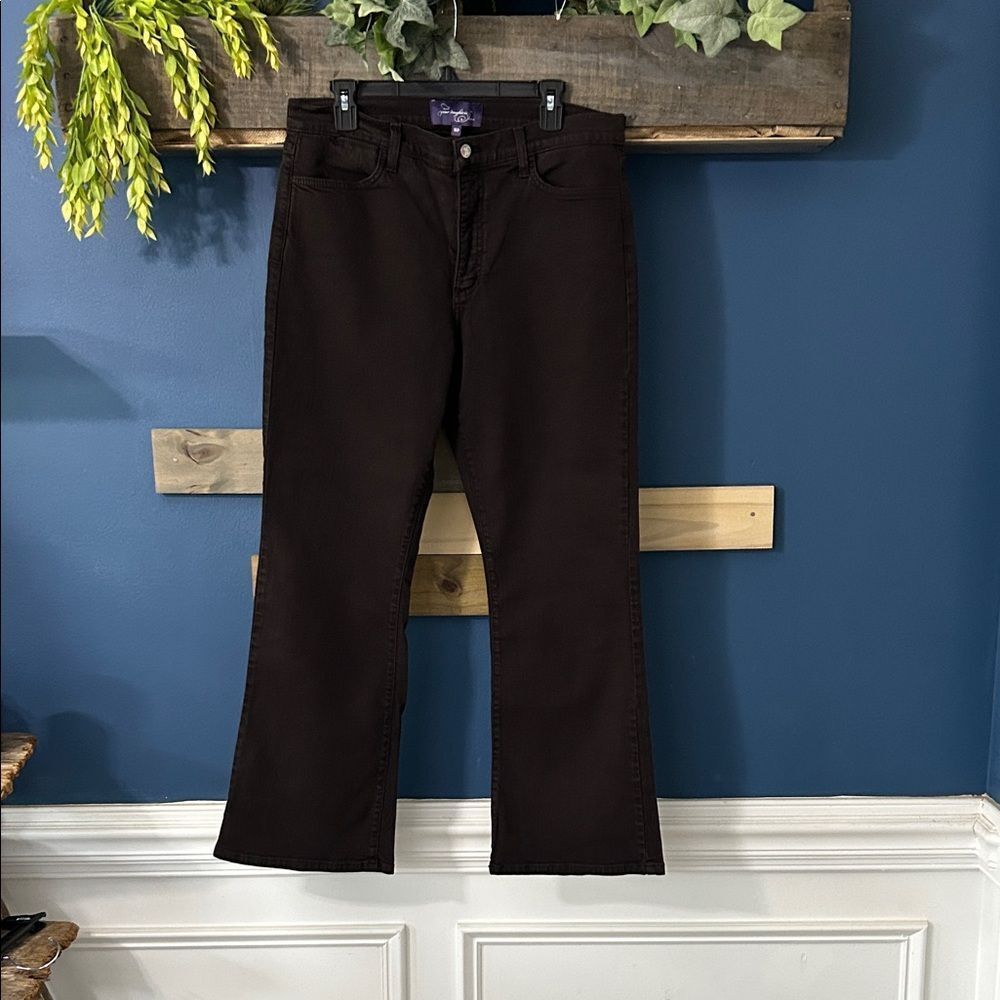 NYDJ Black HR Lift Tuck Tech EUC  Flare Jeans Sz 16P